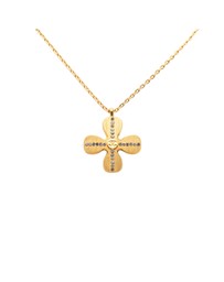 Pre-Loved by Azura Reborn - Pre-Loved Gold Plated CC Crystal Clover Pendant Necklace