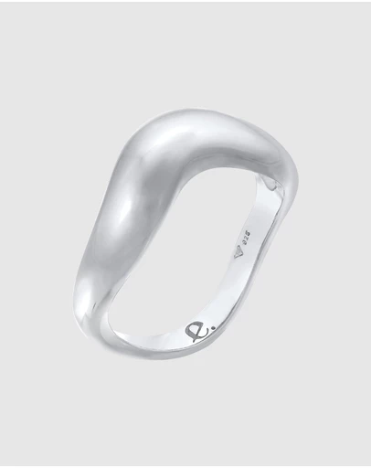 Elli Jewelry - Ring Wave Design 925 Sterling Silver