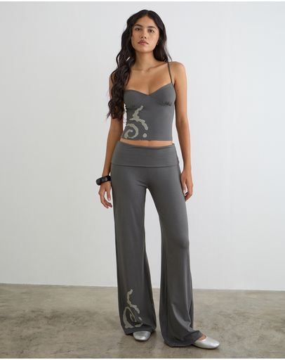 Charcoal Grey Spiral