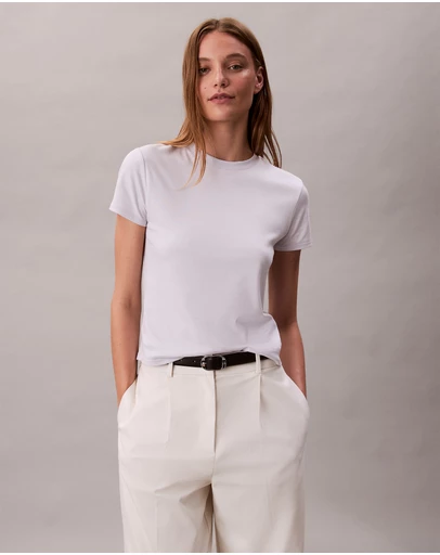 Calvin Klein - Supima Cotton Emblem Logo Baby Tee