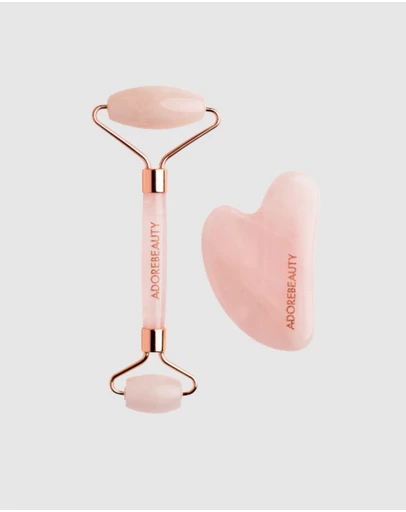 Adore Beauty - Rose Quartz Facial Massage Set