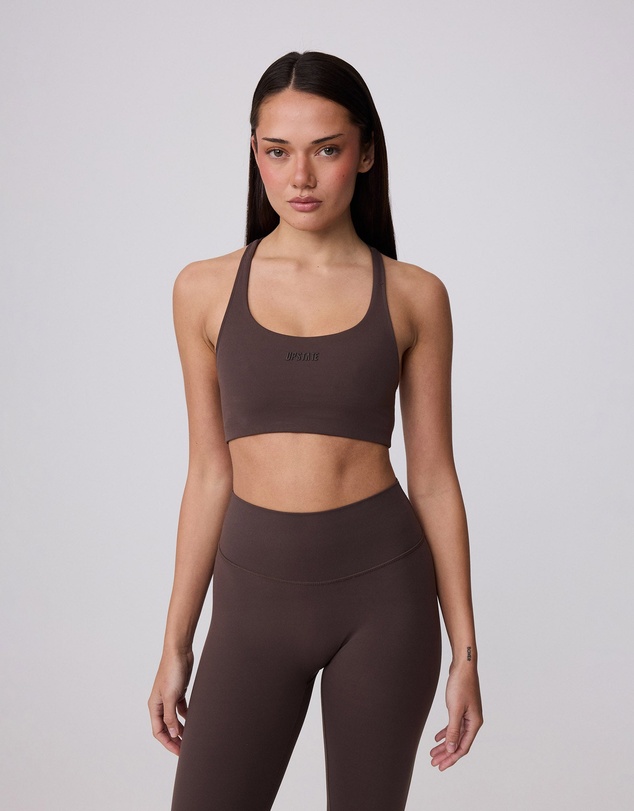 Upstate - Air Sculpt Move Crop - Ground Coffee