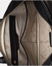 Republic of Florence - Pretoria Black Leather Laptop Briefcase