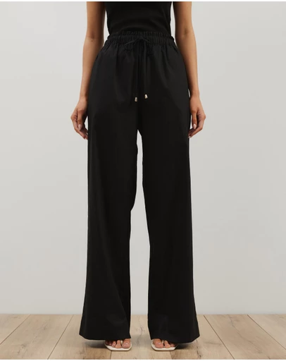 Atmos&Here - Fenn Linen Blend Drawstring Pants