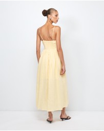 AERE - Gracelyn Linen Midi Dress