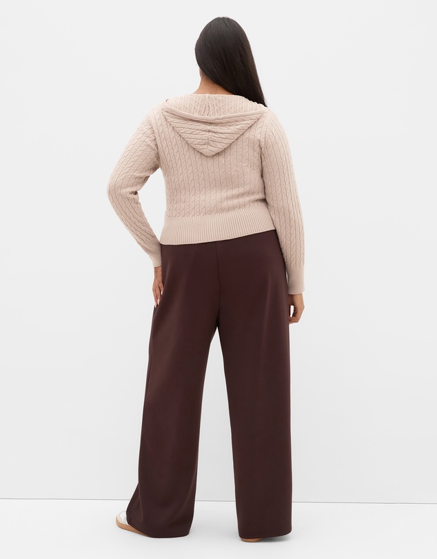 City Chic - Kayla Hooded Zip Through Knit Cardigan