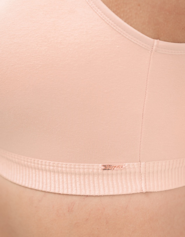 Royce Lingerie - Mia Crossover Organic Cotton Lounge & Sleep Bra