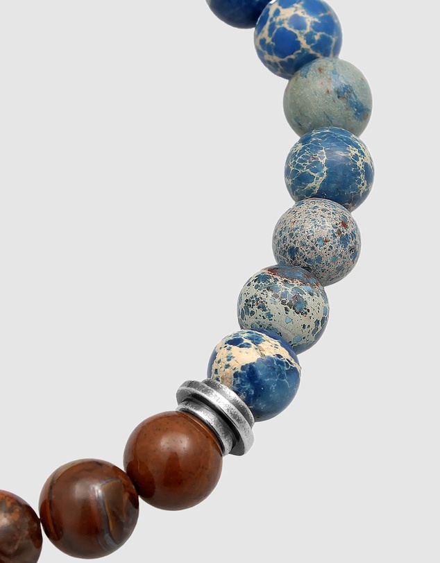 Kuzzoi - ICONIC EXCLUSIVE - Agate and Tiger's Eye Bead Bracelet