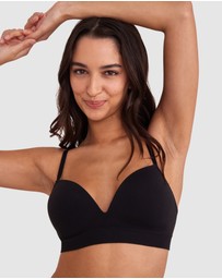 Bras N Things - Base Layers Plunge Wirefree Bra - Black
