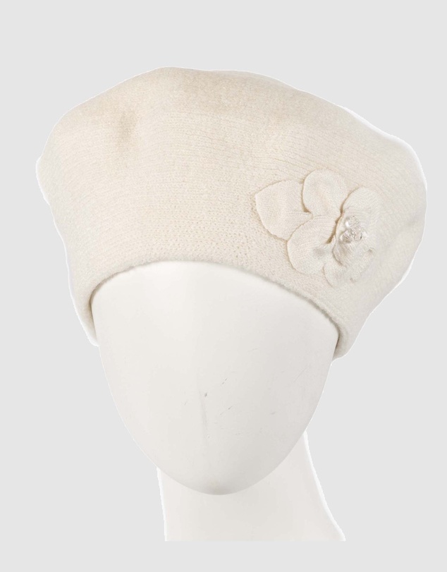 Max Alexander - European Made Cream Soft Wool Beret