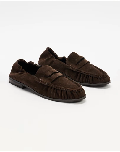 AERE - Comfort Back Suede Loafers