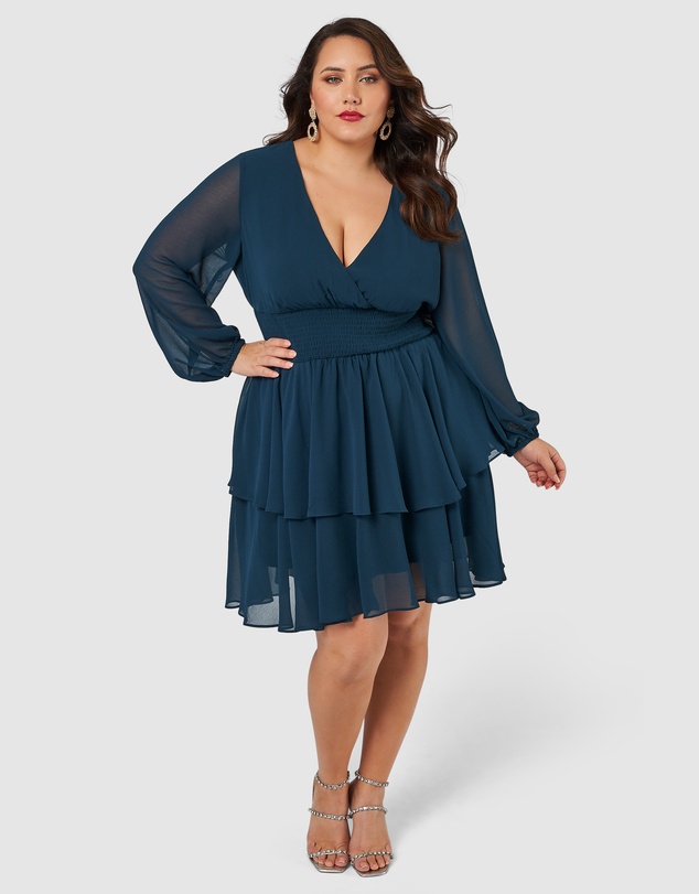 Pink Dusk by Curve Project - Shake Your Money Maker Midi Dress