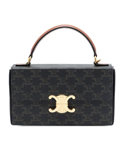 Pre-Loved by Azura Reborn - Pre-Loved Triomphe Coated Canvas Box Top Handle Bag