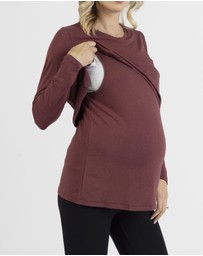 Angel Maternity - Leonie Maternity/ Nursing Flip Panel Top