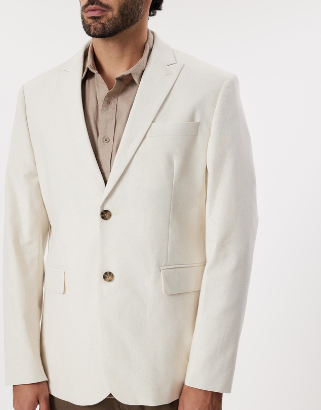 Staple Superior - Nicholas Linen Blend Slim Fit Jacket