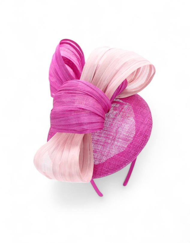 Morgan & Taylor - Heather Fascinator in Hot Pink