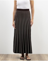 Atmos&Here - Mary Knitted Stripe Midi Skirt
