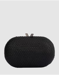 Olga Berg - Lucia Woven Oval Clutch