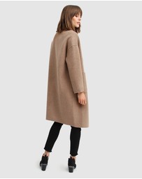 Belle & Bloom - Publisher Double-Breasted Wool Blend Coat