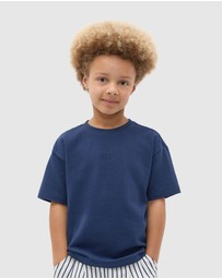 Seed Heritage - Core Textured Stripe Logo Tee