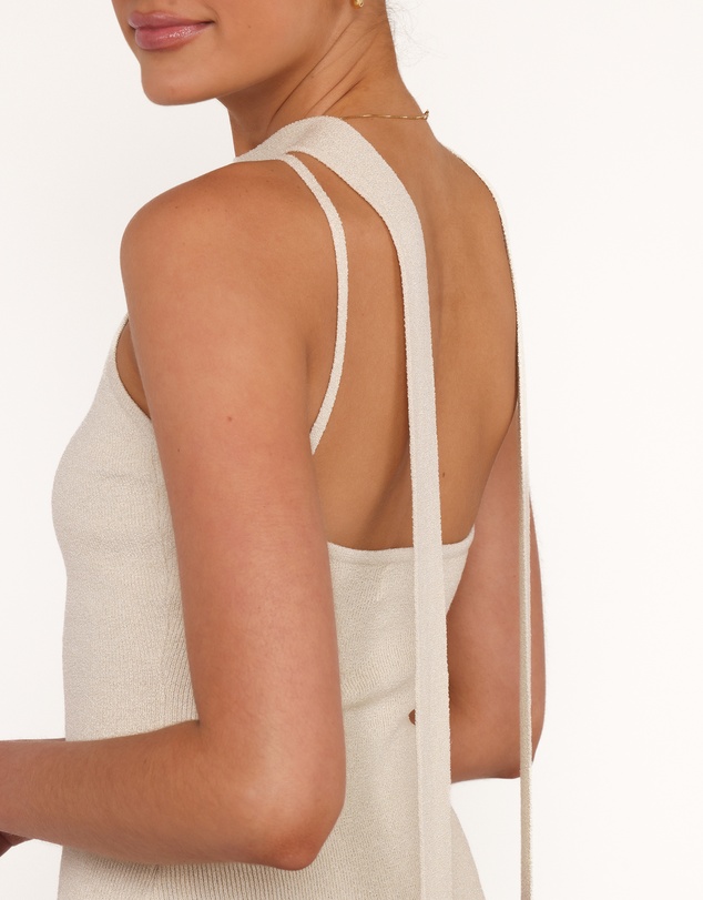 Petal & Pup - Rhea Halterneck Top - Cream Gold