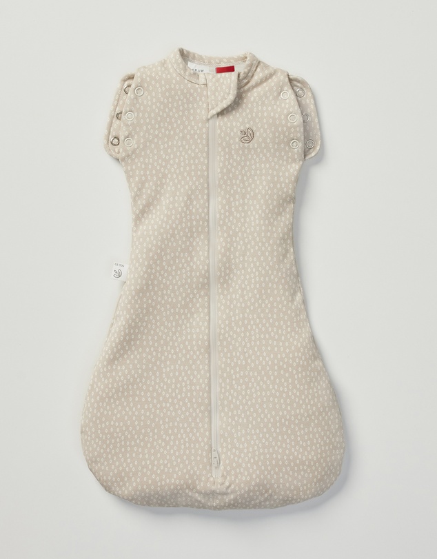 Grow Kindly - Swaddle Sleeping Bag in Oat Little Pod - 1 TOG
