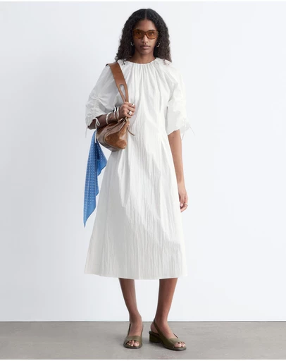 & Other Stories - Sculptural Drawstring Midi Dress
