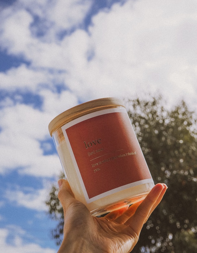 The Commonfolk Collective - Love ~ Goldie Dictionary Meaning Candle