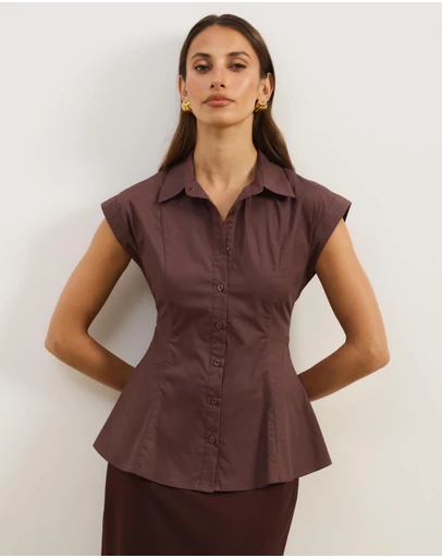 Atmos&Here - Ilyra Cap Sleeve Shirt