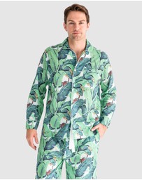 Sant And Abel - Men's Martinique® Green Banana Leaf Long PJ Set