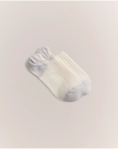 Trenery - Low Cut Rib Sock in White