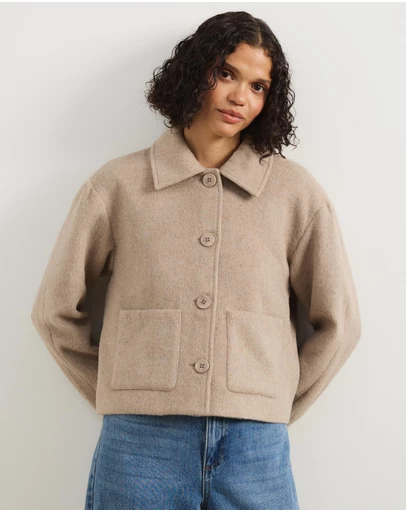 Atmos&Here - Joy Wool Blend Cropped Jacket
