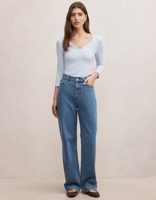Forever New - Tia V Neck 3/4 Sleeves Top
