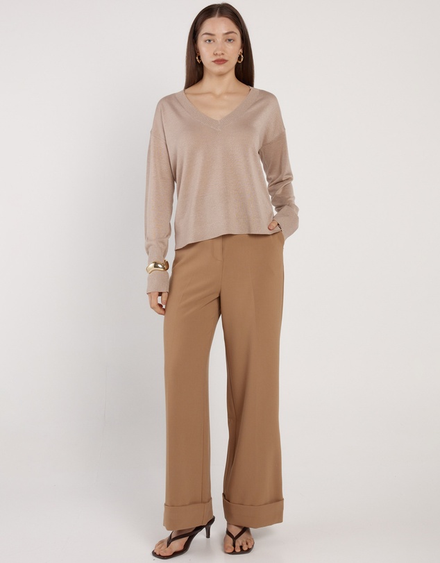 Fate + Becker - Oriane Sparkle V-Neck Knit