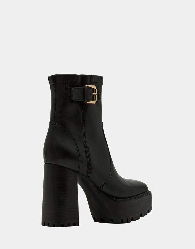 Steve Madden - Summit Black Leather Booties