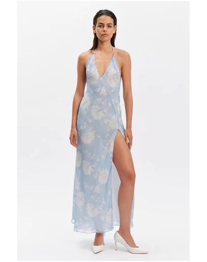 Bardot - Yve Halter Printed Maxi Dress