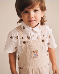 Huxbaby - Shortsleeve Huxbear Button Up Crisp - Babies
