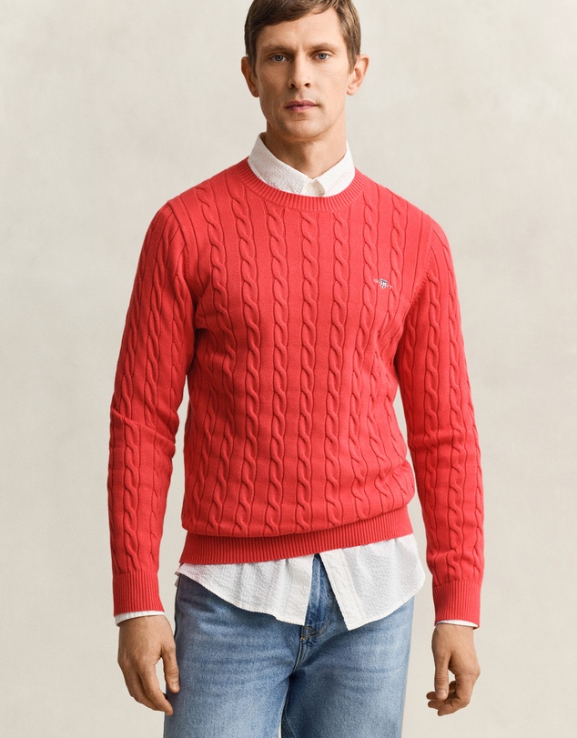 Gant - Cotton Cable Crew Neck