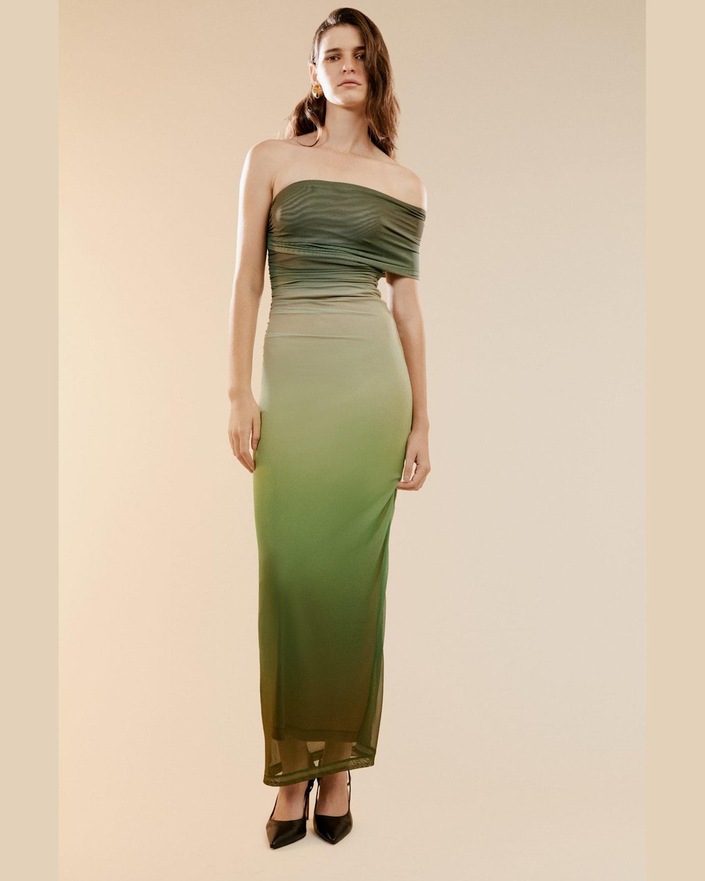 knee length dresses for ladies AURELIA CREAM – Aria Cove main image 1