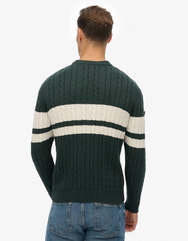 Superdry - Cotton Stripe Cable Jumper