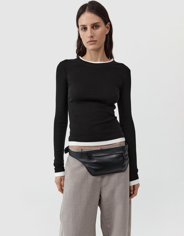 St. Agni - Organic Cotton Layered Long Sleeve Top