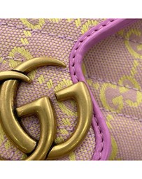 Pre-Loved by Azura Reborn - Pre-Loved Super Mini GG Marmont Matelasse Canvas Flap Crossbody