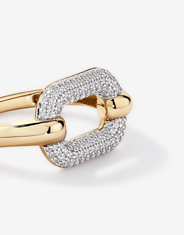 Michael Hill - Luxe Links Ring with Cubic Zirconia in 18kt Vermeil