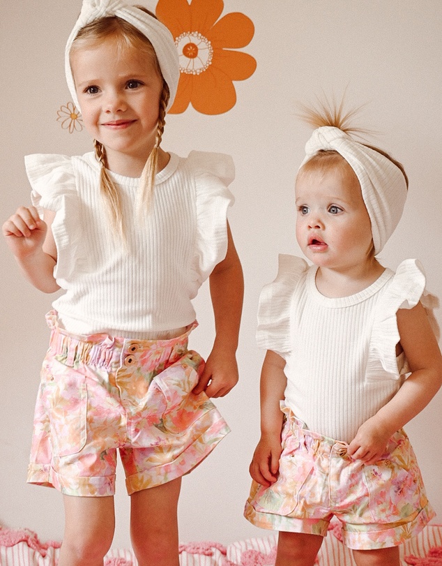 WITH LOVE FOR KIDS - Paperbag Denim Shorts - Babies - Kids