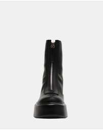 Steve Madden - Jones Black Leather Boots