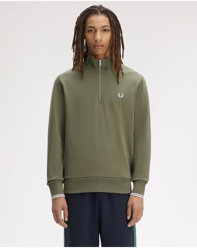 Laurel Wreath Green, Ecru & Dusky Blue