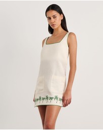 Jag - Palm Embroidered Mini Dress
