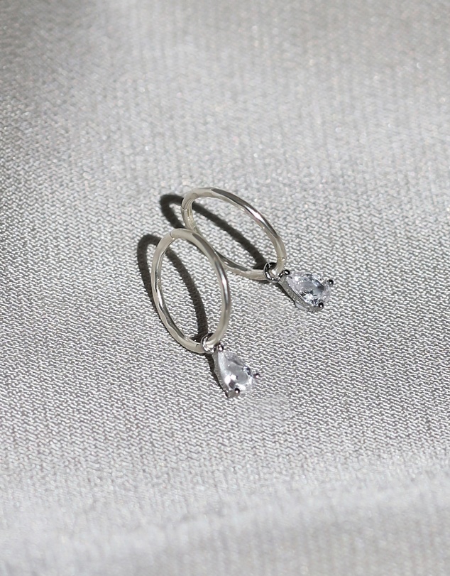 SAINT VALENTINE - Valentine Mini Hoops - Silver