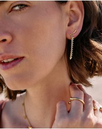 Rachel Jackson - Dreamcatcher Bird Drop Earrings Gold