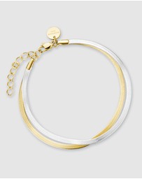 Rosefield - Snake Bracelet Two Tone